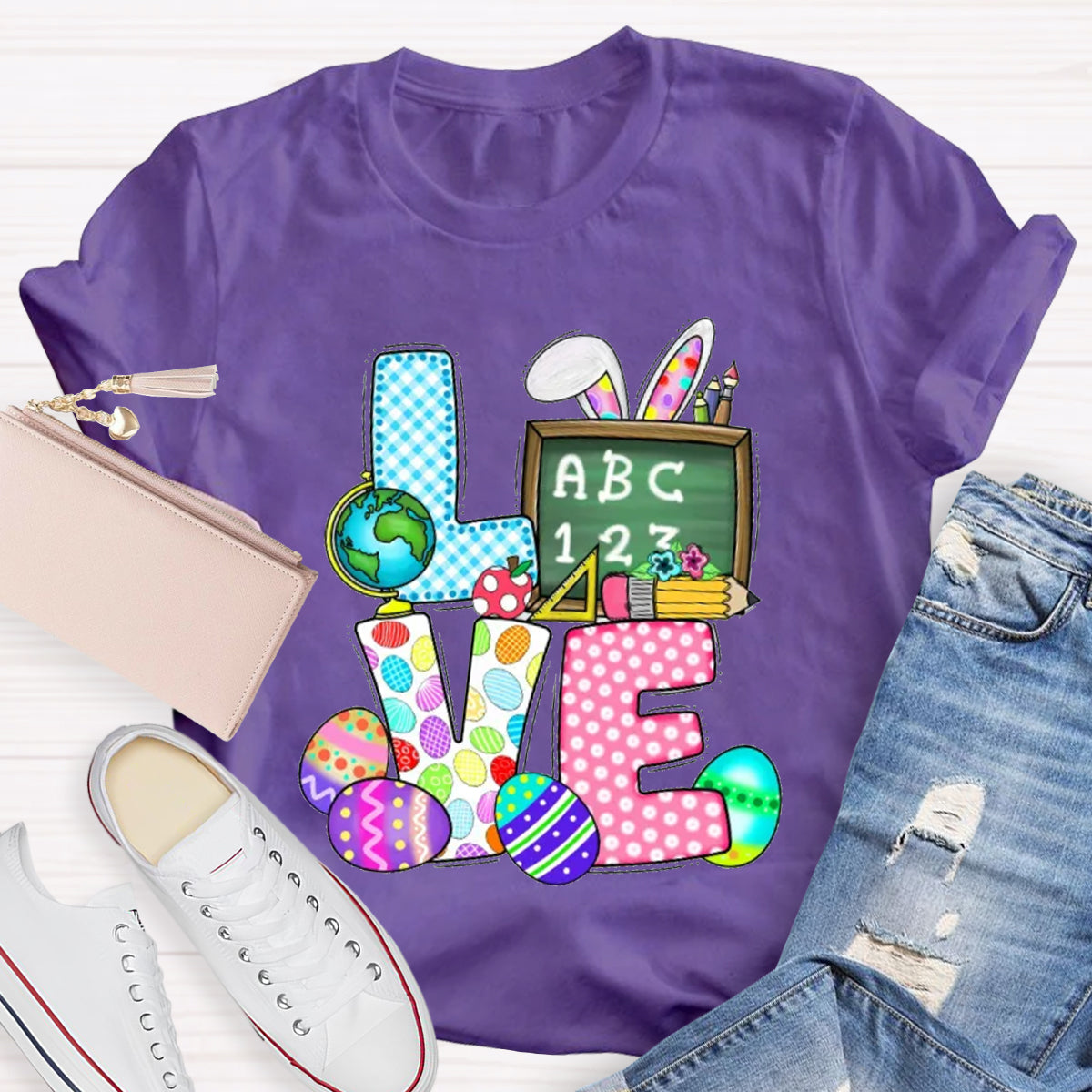 Love Easter Bunny Teacher T-Shirt