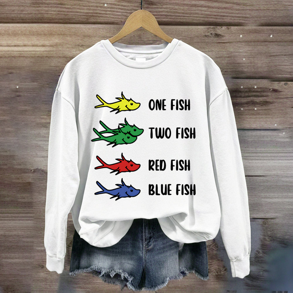 Fish Colors And Numbers Funny Math Sweatshirt