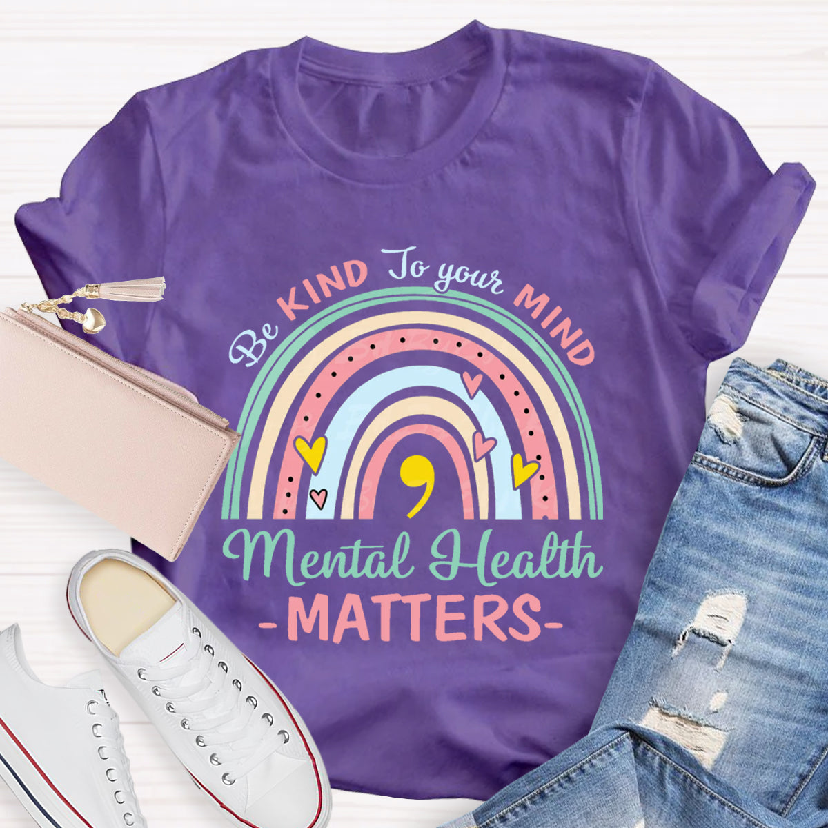 Be Kind To Your Mind Mental Health Matters Positive Quote T-Shirt