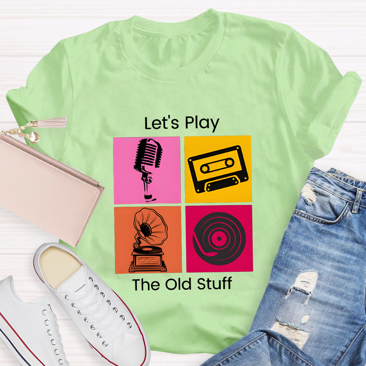 Let'S Play The Old Stuff Music Lover T-Shirt