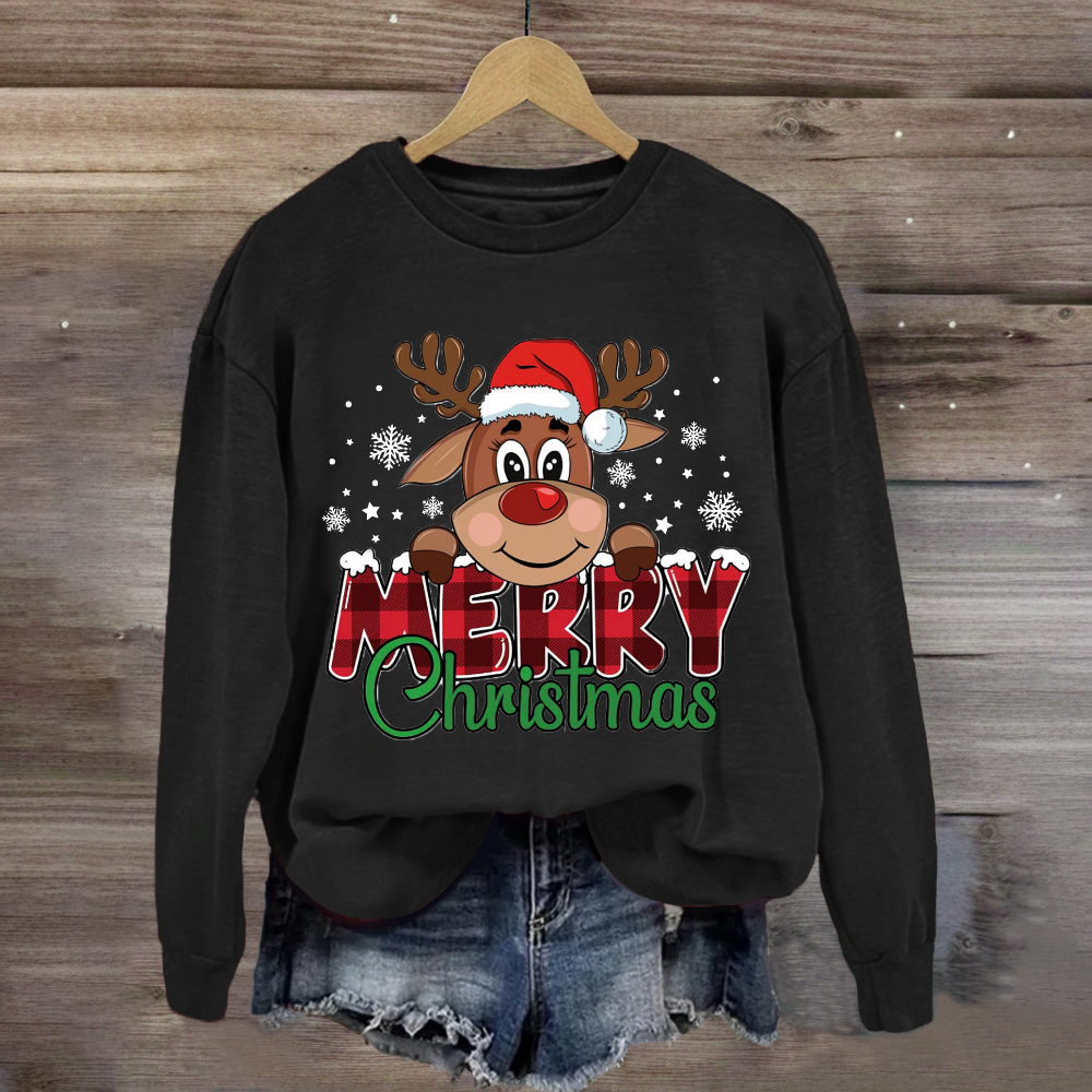 Reindeer Merry Christmas  Sweatshirt