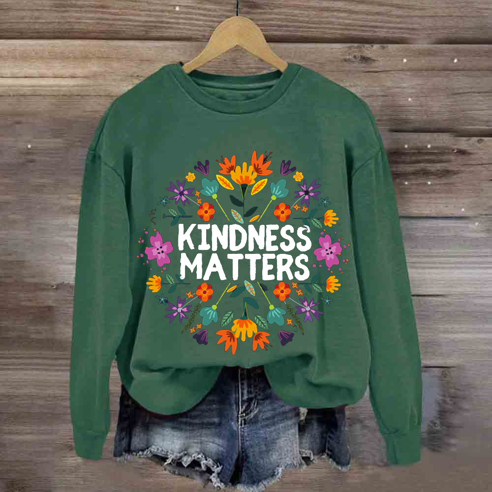 Be Kind Boho Floral Kindness Matters Sweatshirt