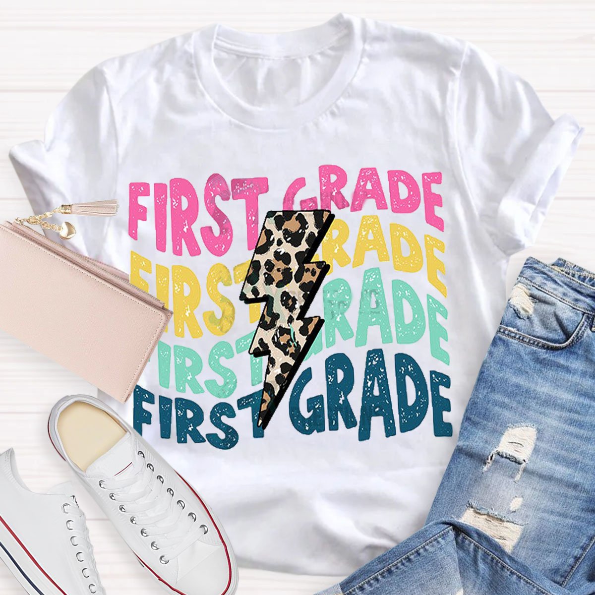 Personalized Grade Leopard print T-Shirt