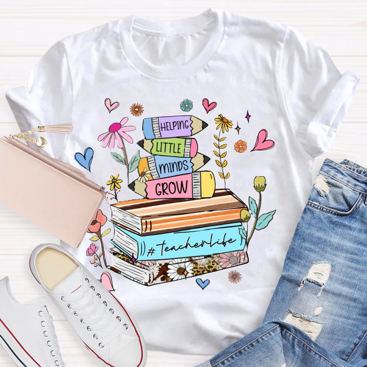 Helping Little Minds Grow TeacherLife T-Shirt