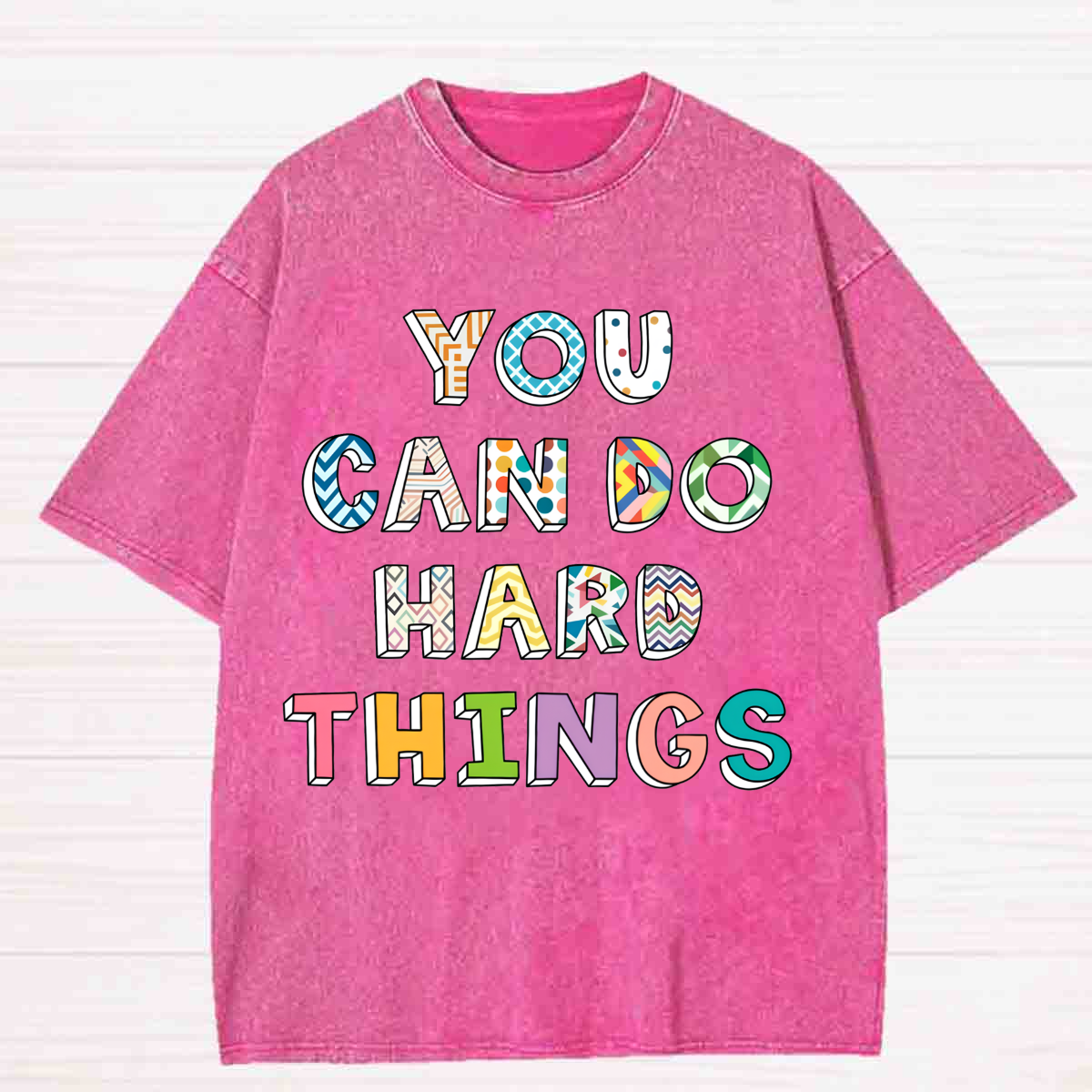 You Can Do Hard Thing Washed T-shirt