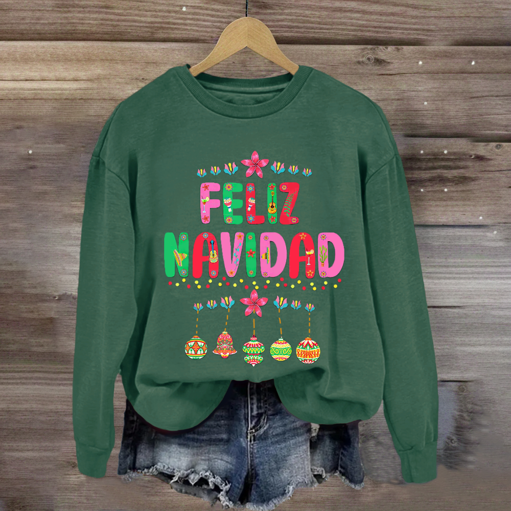 Feliz Navidad Spanish Teacher Merry Christmas Sweatshirt