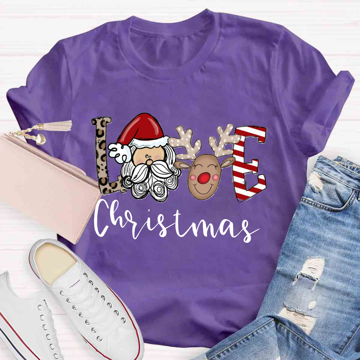 Love Christmas Santa Claus Teacher T-Shirt