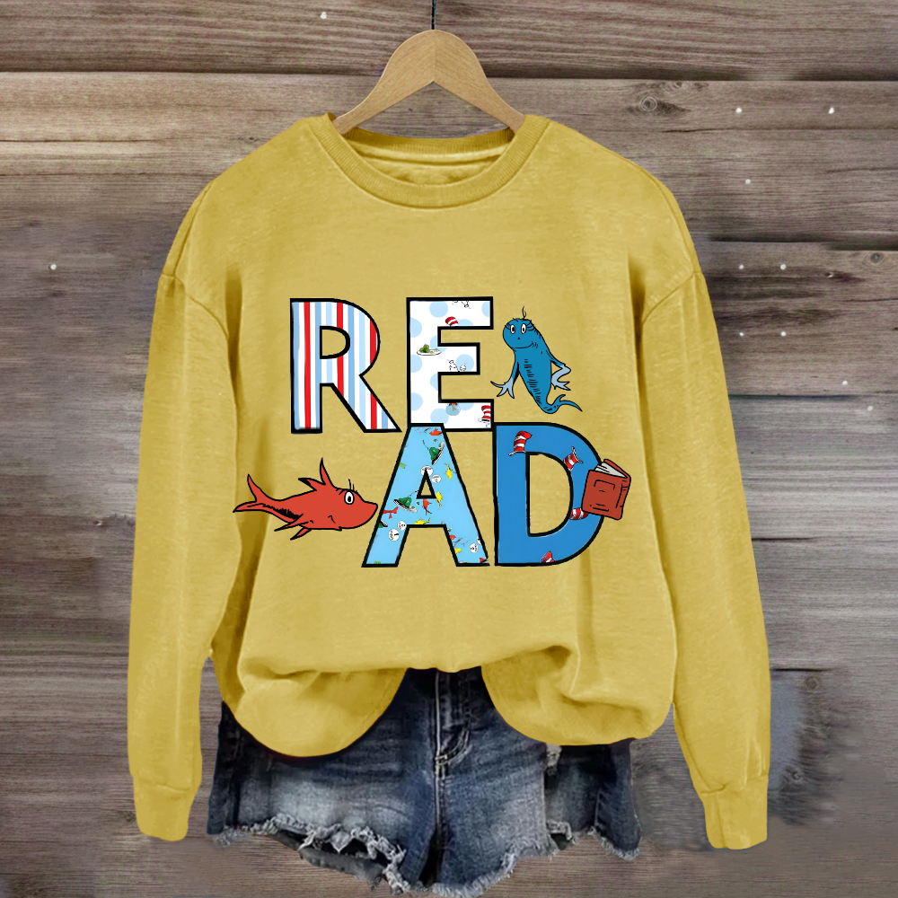 Read Book Character Day Sweatshirt