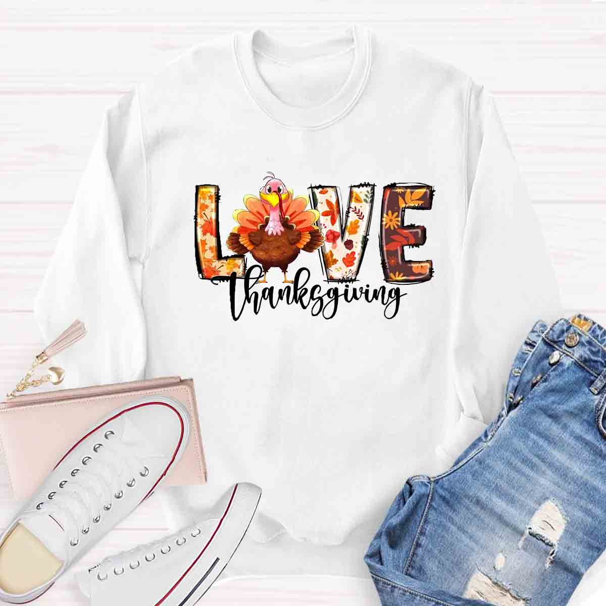 Fall Thanksgiving Turkey Sweatshirt