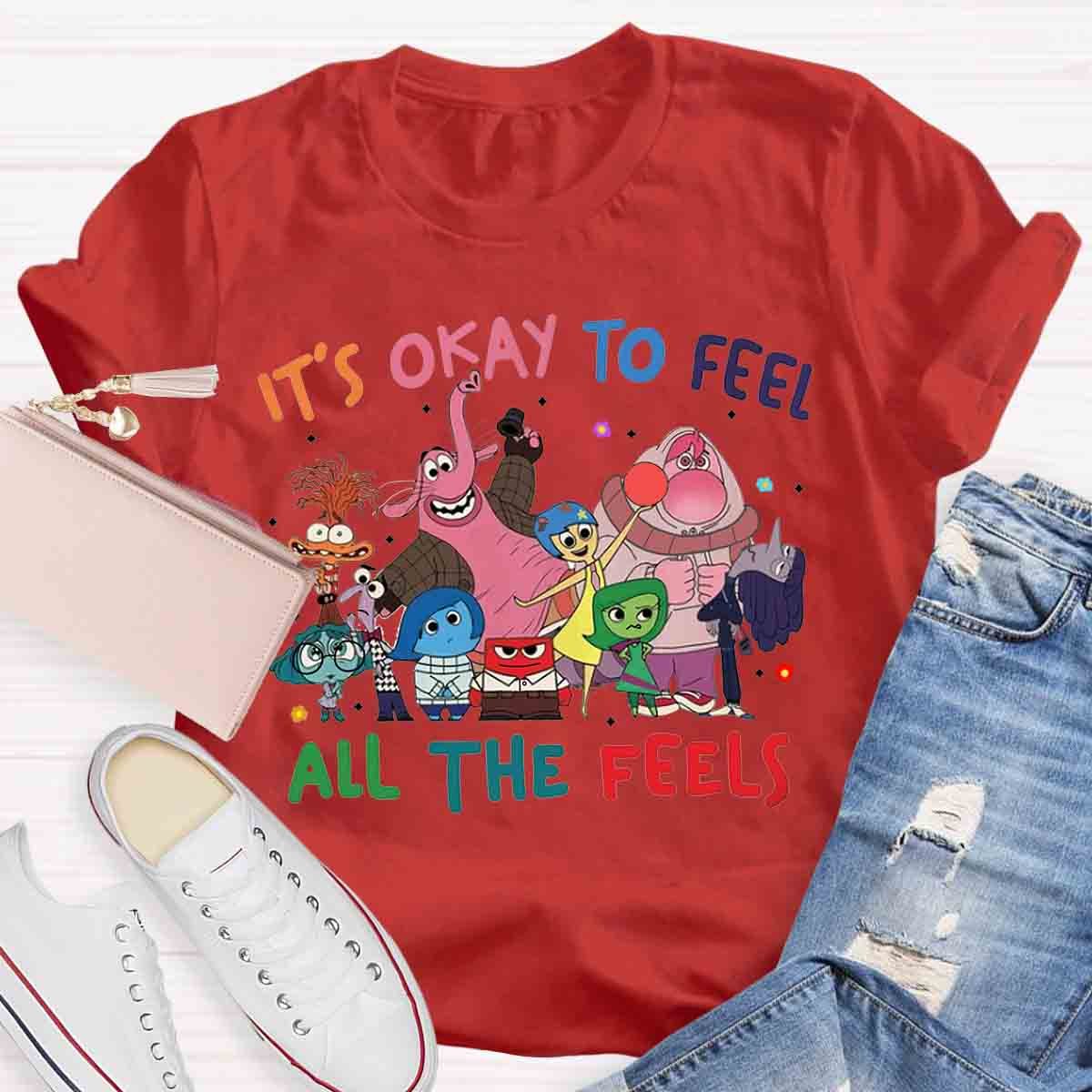 It's Okay To Feel All The Feels Special Education T-Shirt