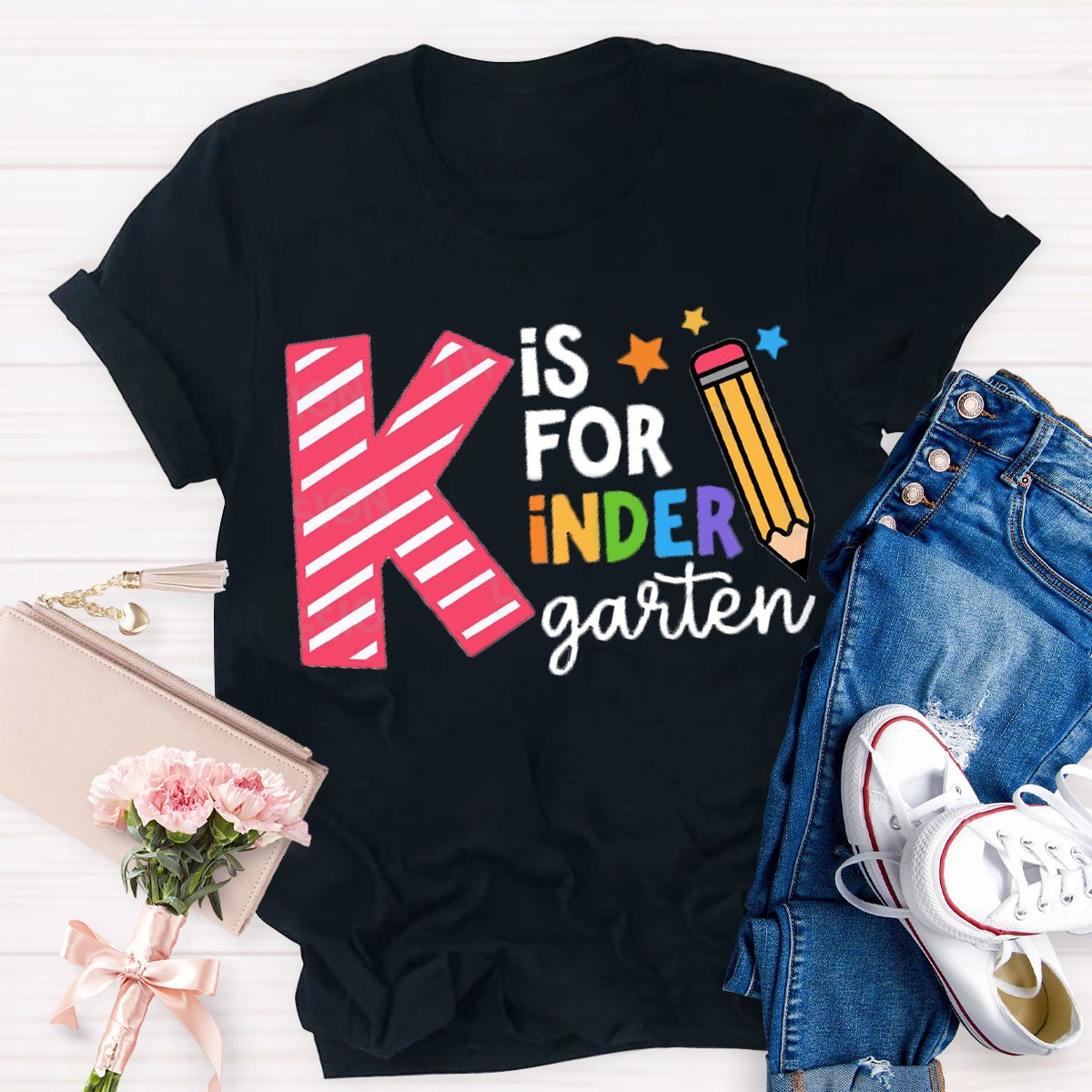 Personalized Grade K Is For Kindergarten T-Shirt