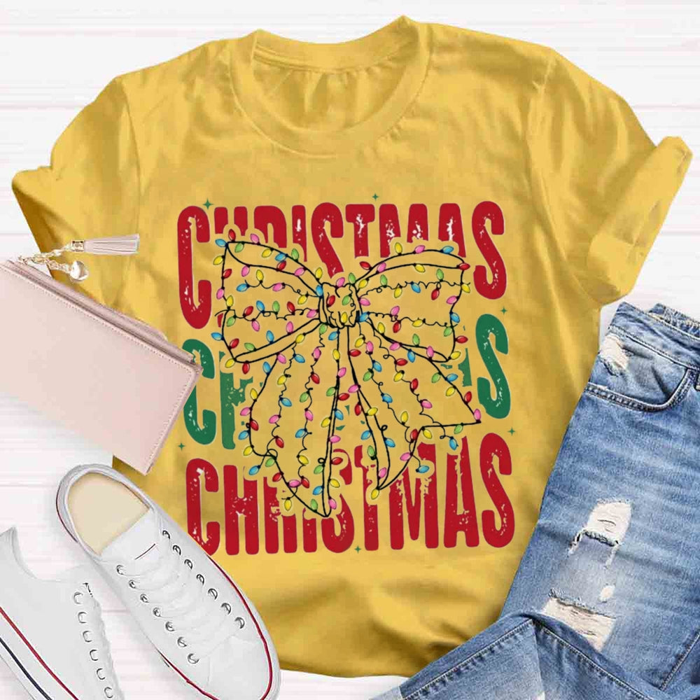 Christmas Coquette Bow T-shirt