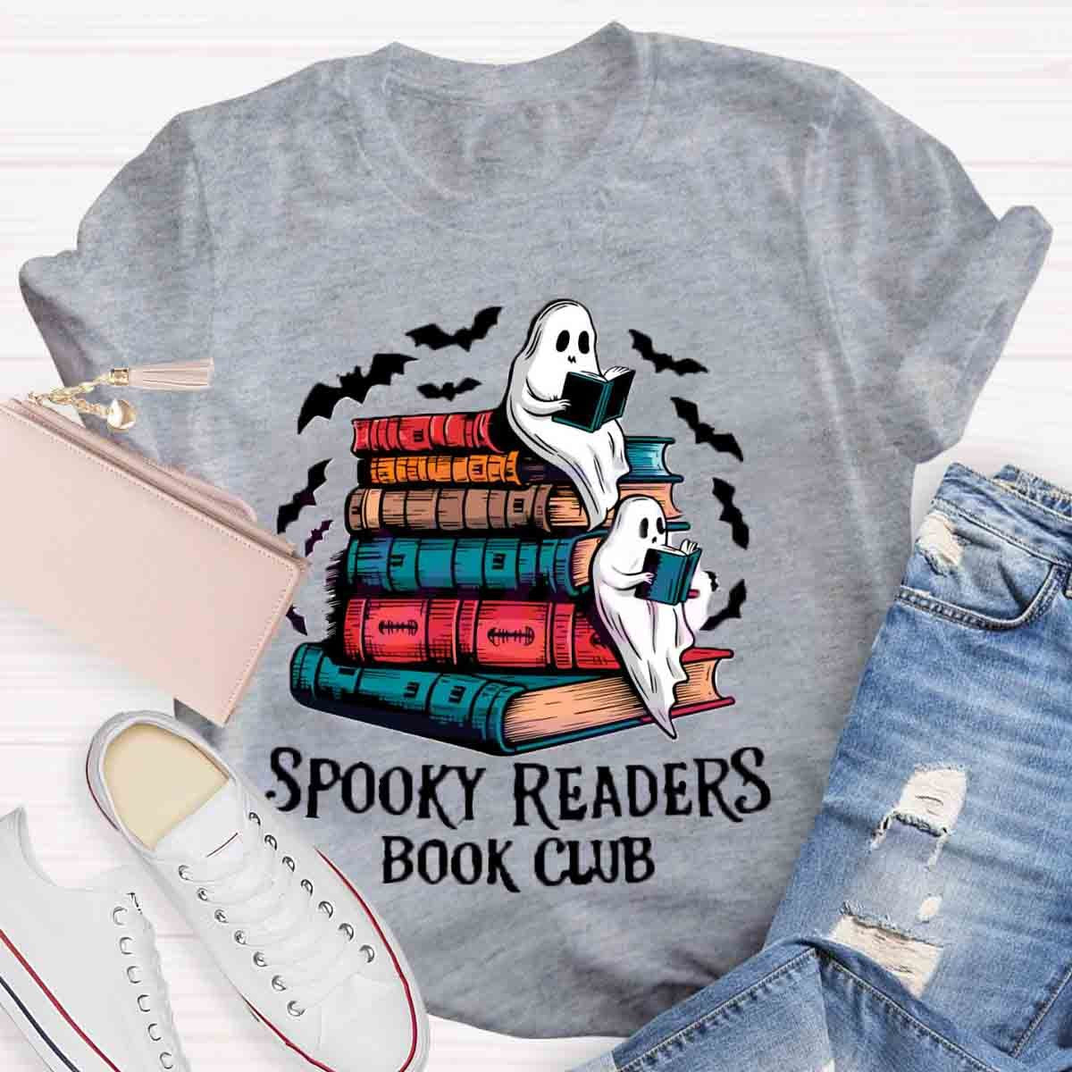 Bookish Ghost Spooky Readers Book Club T-Shirt