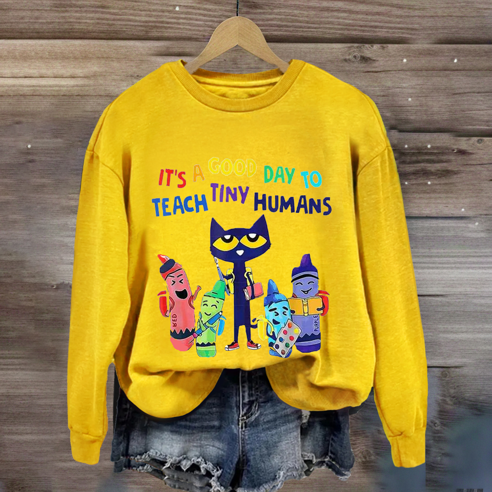 It's A Good Day To Teach Tiny Humans Funny Cat Sweatshirt