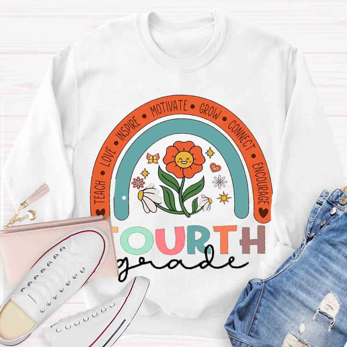 Personalized  Grade Motivate Love Encourage Sweatshirt