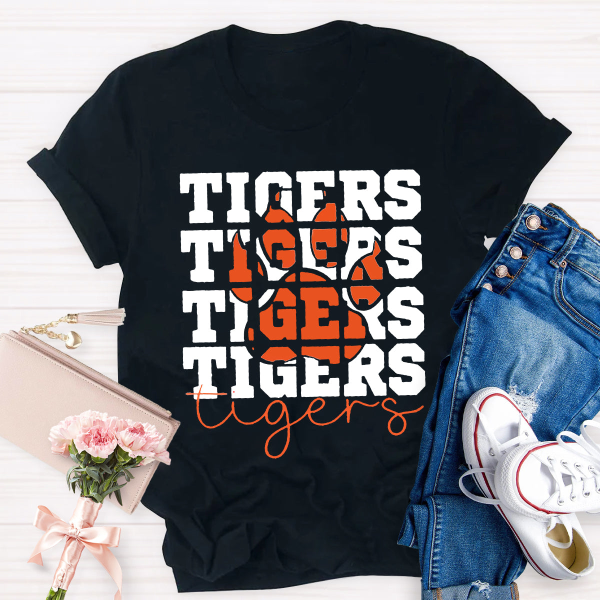 Fire Tiger Teacher T-Shirt