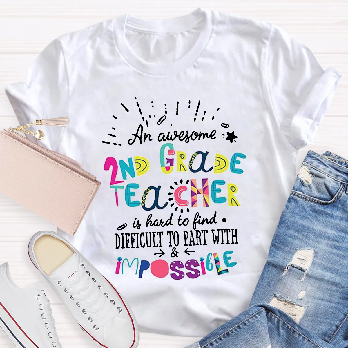 Personalized 2nd Grade Teacher Shirt