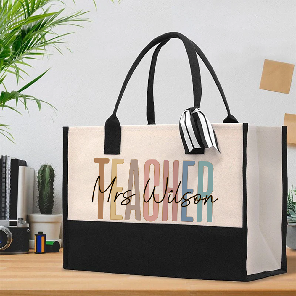 Personalized Teacher Tote Bags | Custom Designs | TeacherABC