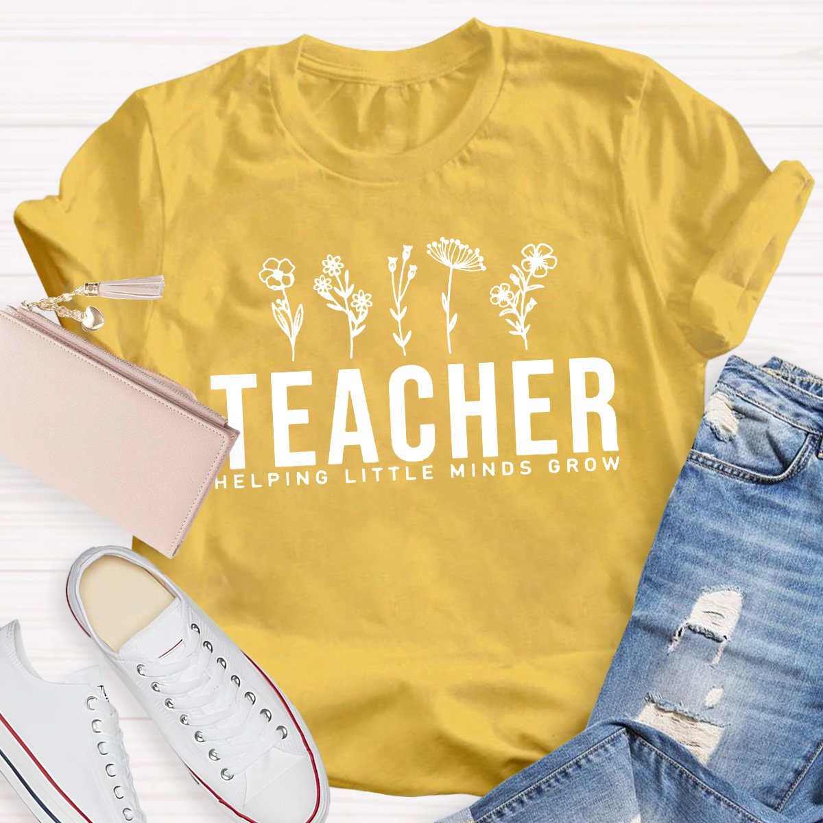 Teacher Helping Little Minds Grow Teacher Shirt