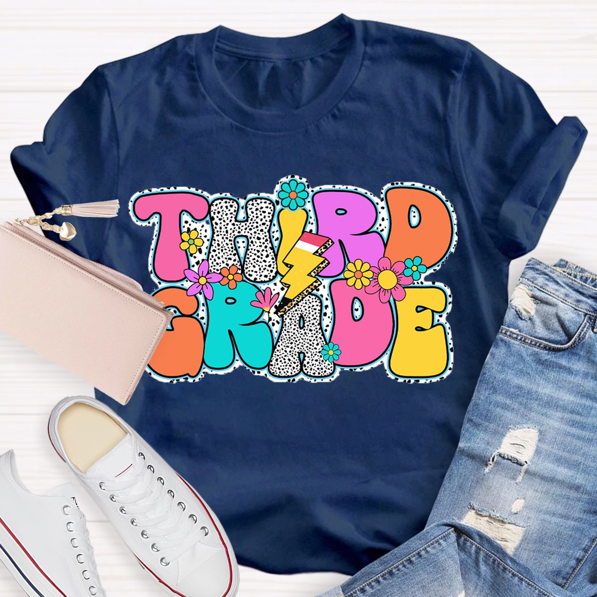 Personalized Grade  Back To School Leopard Design Shirt