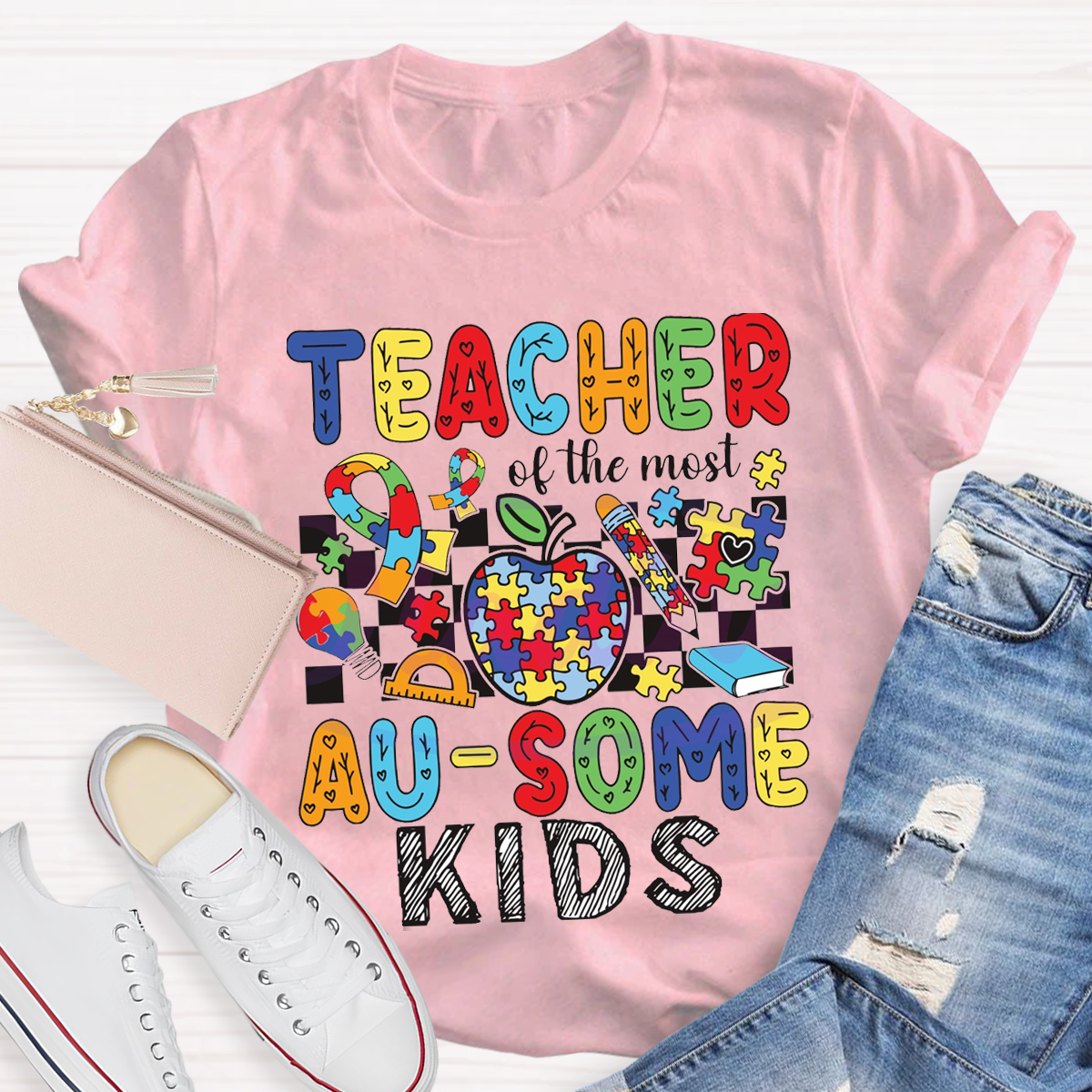 Teach Of Most Au-some Kids T-Shirt