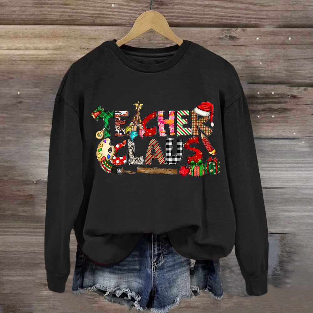 Teacher Claus Art Teacher Sweatshirt