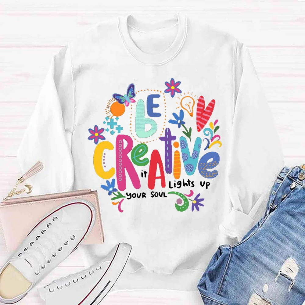 Be Creative Art Floral Sweatshirt