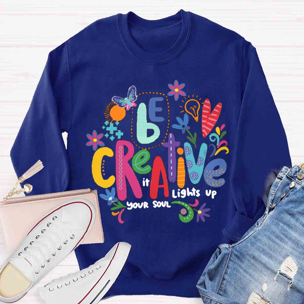 Be Creative Art Floral Sweatshirt