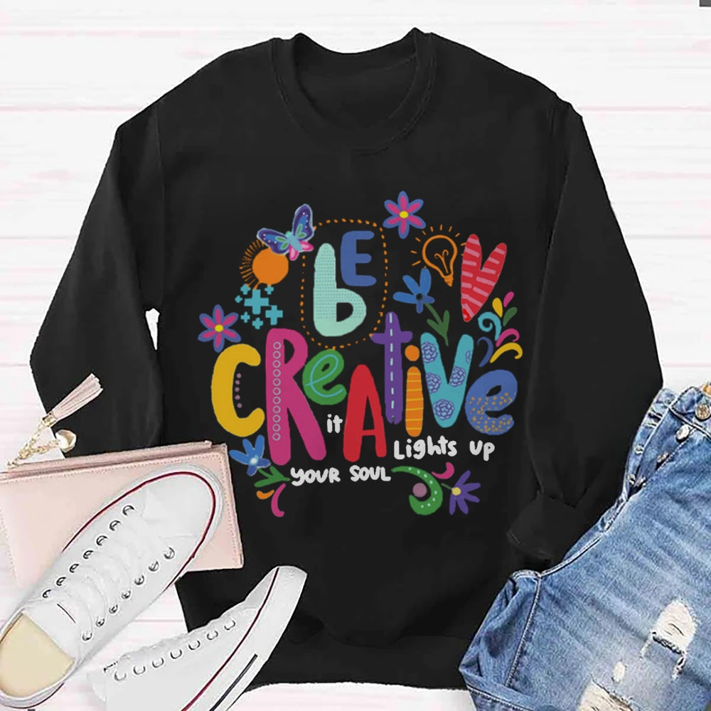 Be Creative Art Floral Sweatshirt