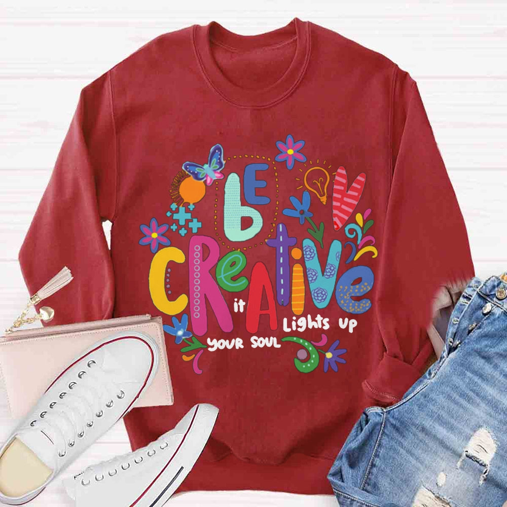 Be Creative Art Floral Sweatshirt