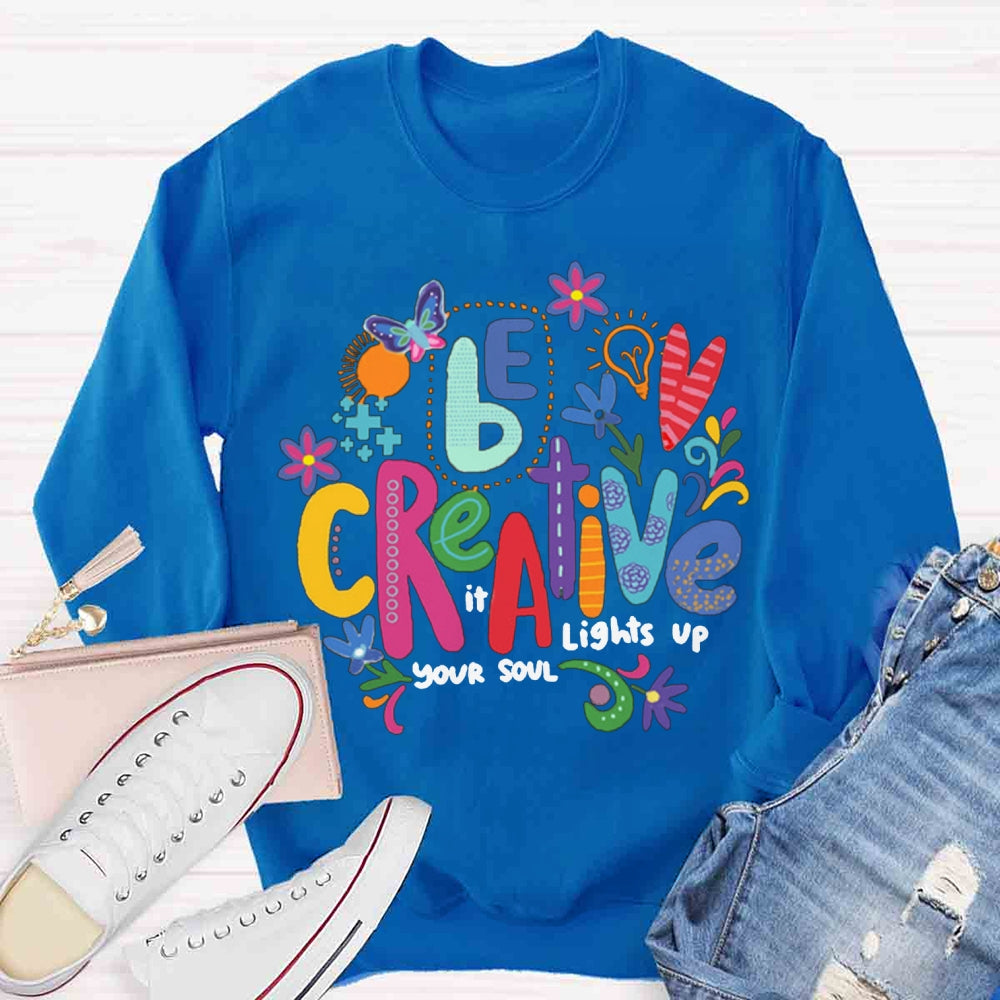 Be Creative Art Floral Sweatshirt