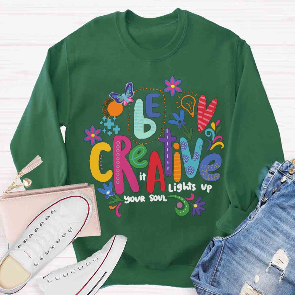 Be Creative Art Floral Sweatshirt