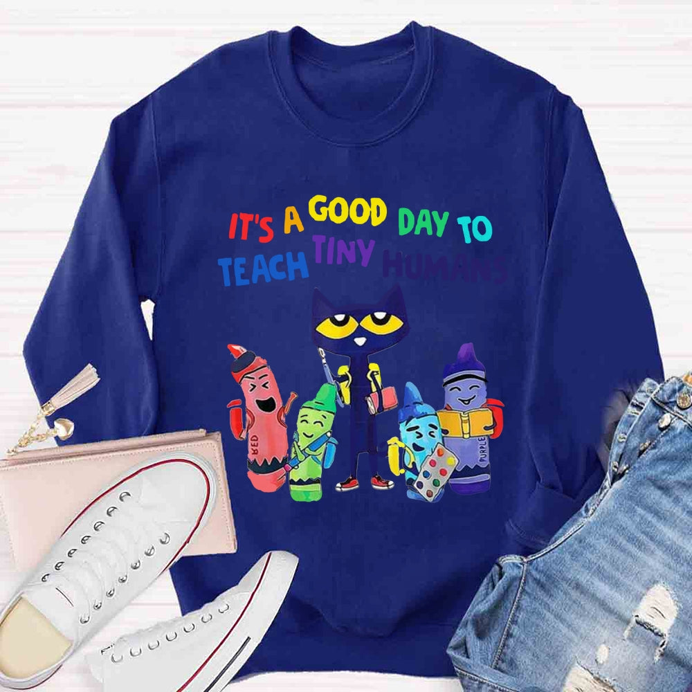 It's A Good Day To Teach Tiny Humans Funny Cat Sweatshirt