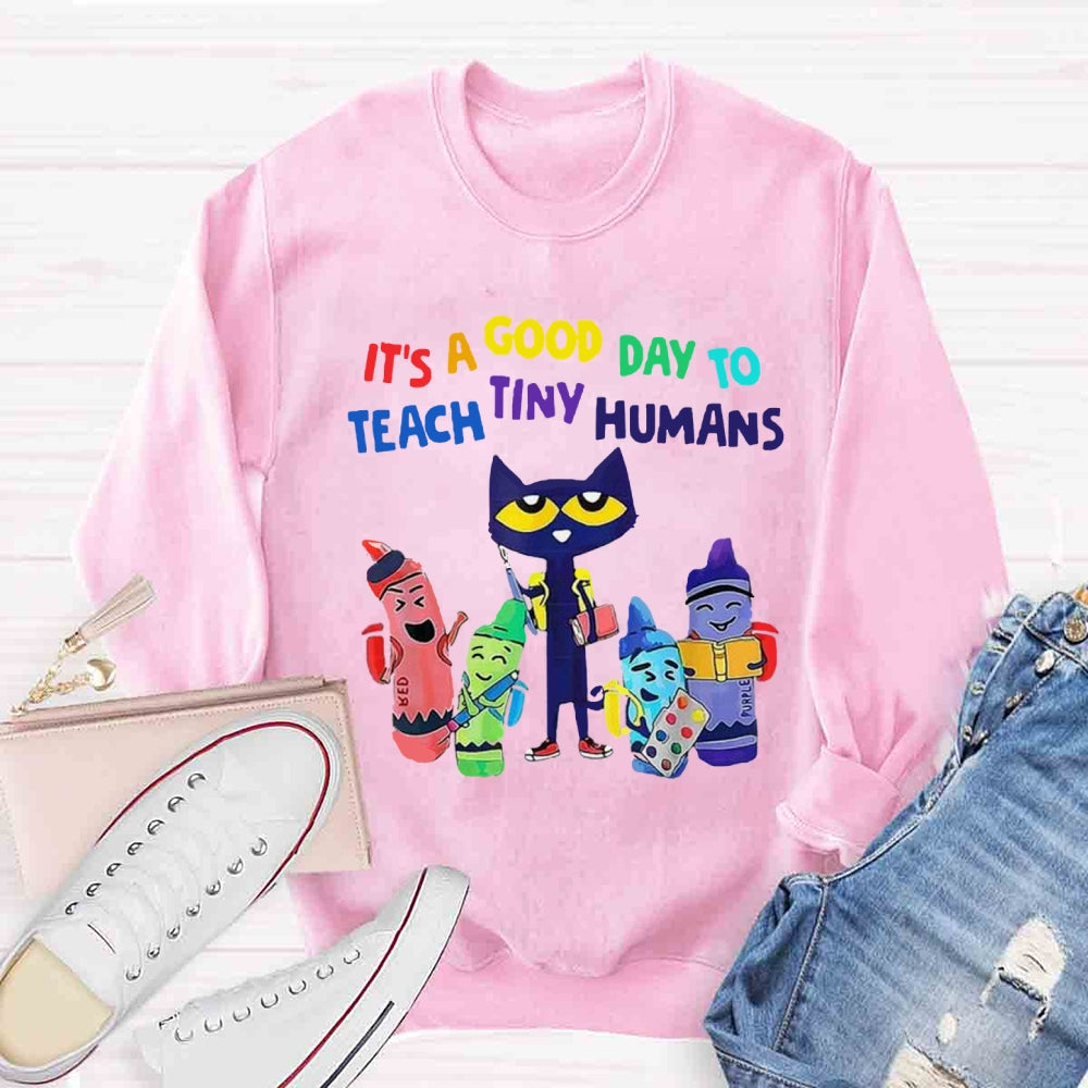 It's A Good Day To Teach Tiny Humans Funny Cat Sweatshirt