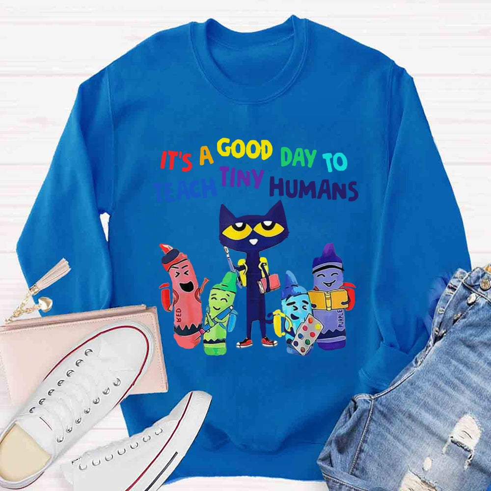 It's A Good Day To Teach Tiny Humans Funny Cat Sweatshirt