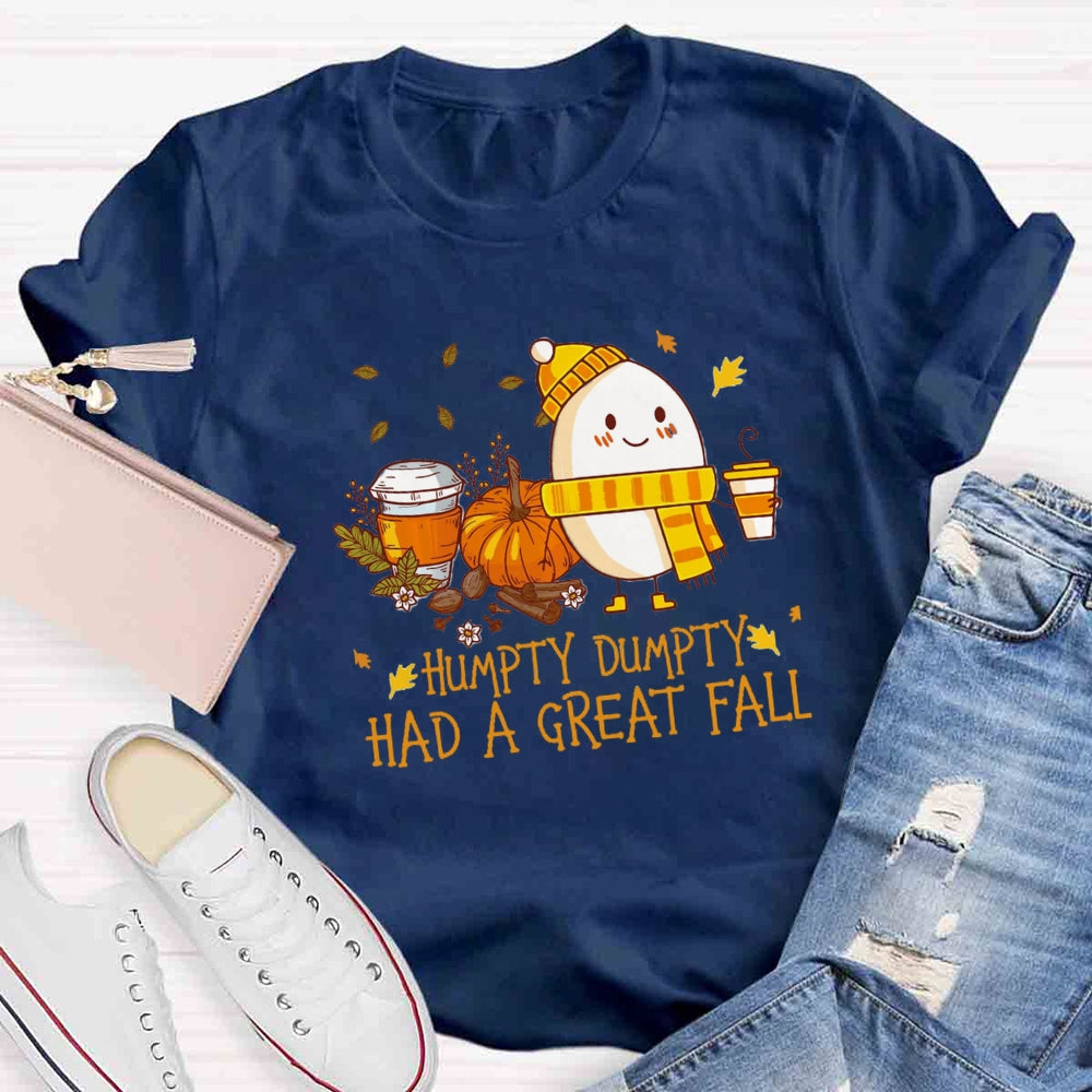 Humpty Happy Autumn Happy Fall Teacher T-Shirt