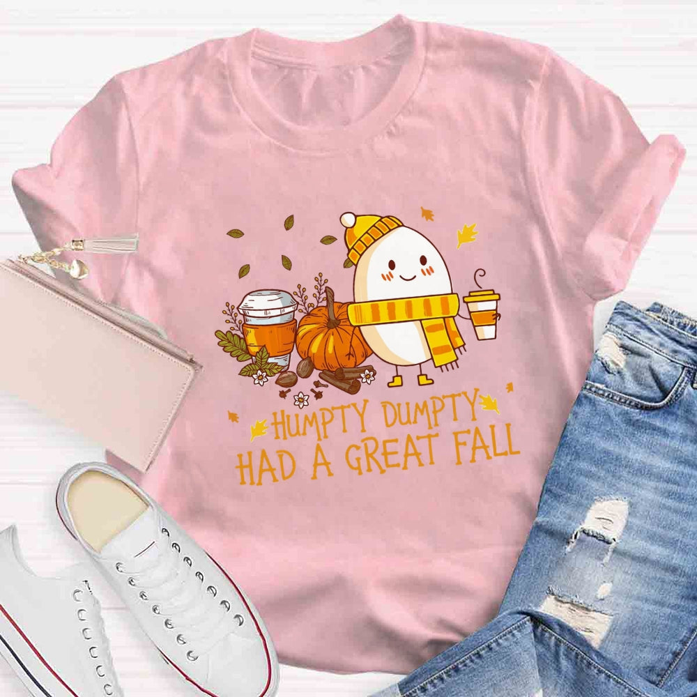 Humpty Happy Autumn Happy Fall Teacher T-Shirt