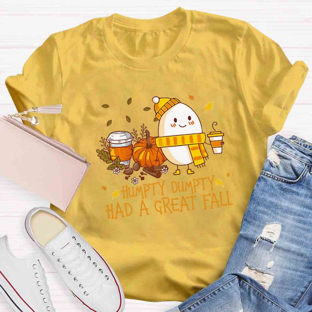 Humpty Happy Autumn Happy Fall Teacher T-Shirt