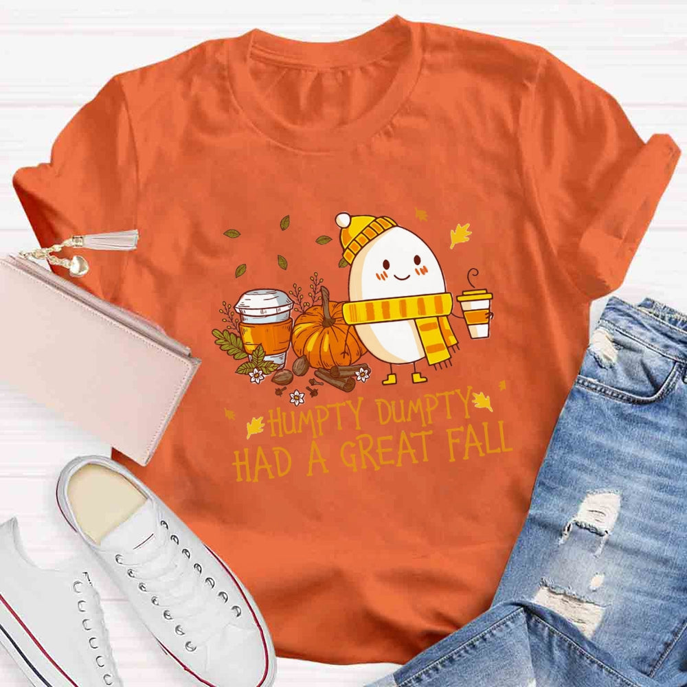 Humpty Happy Autumn Happy Fall Teacher T-Shirt