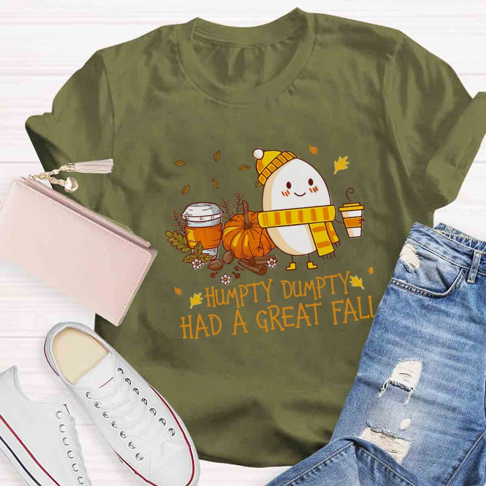 Humpty Happy Autumn Happy Fall Teacher T-Shirt