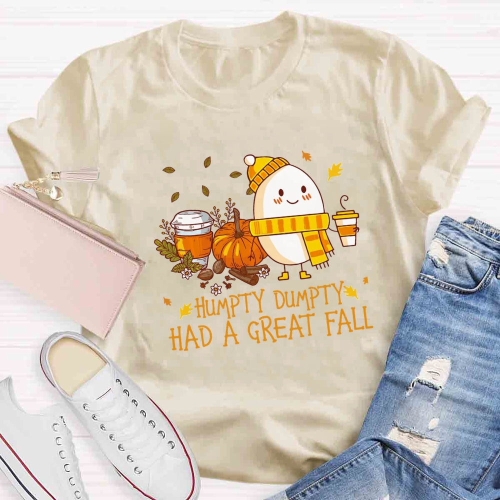 Humpty Happy Autumn Happy Fall Teacher T-Shirt