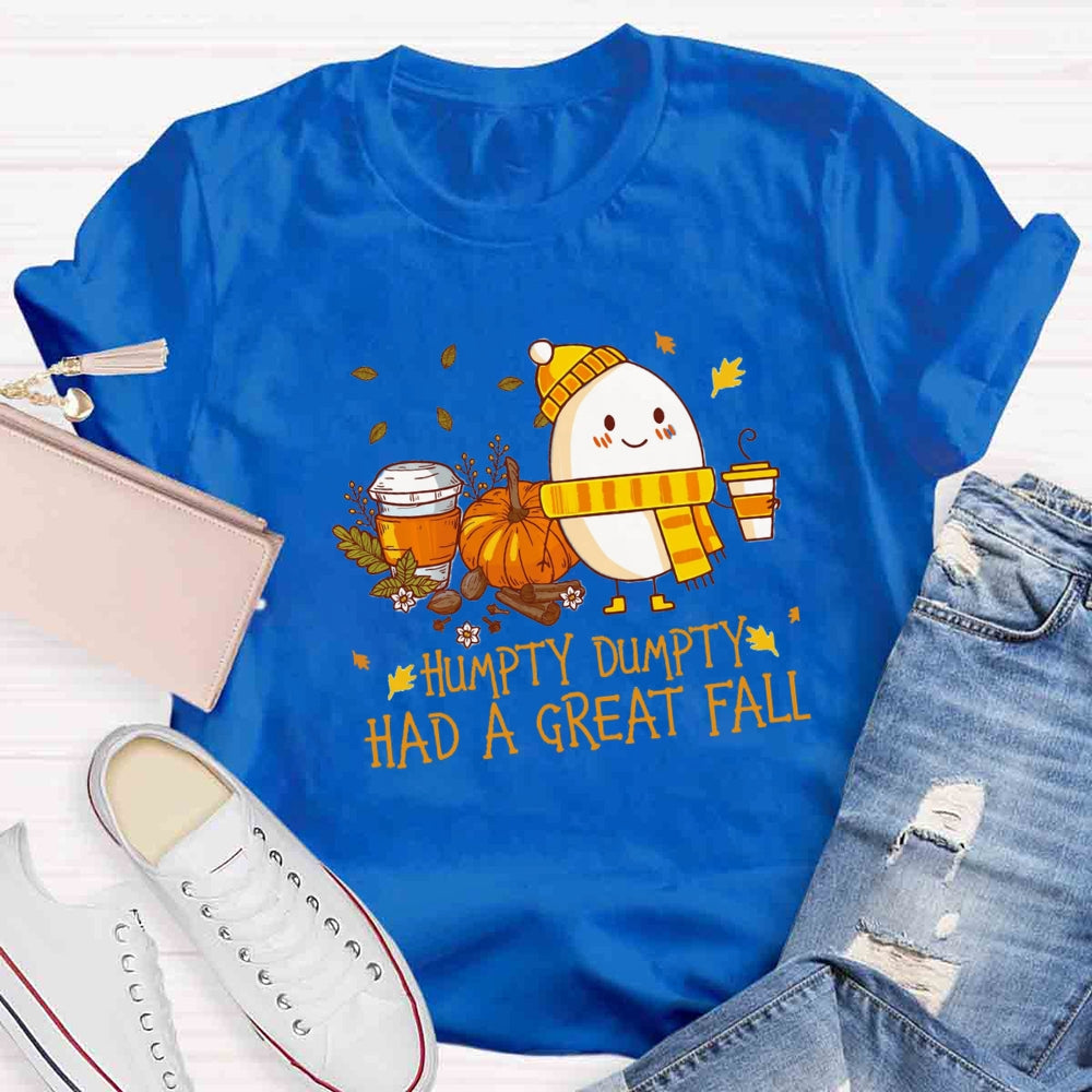 Humpty Happy Autumn Happy Fall Teacher T-Shirt