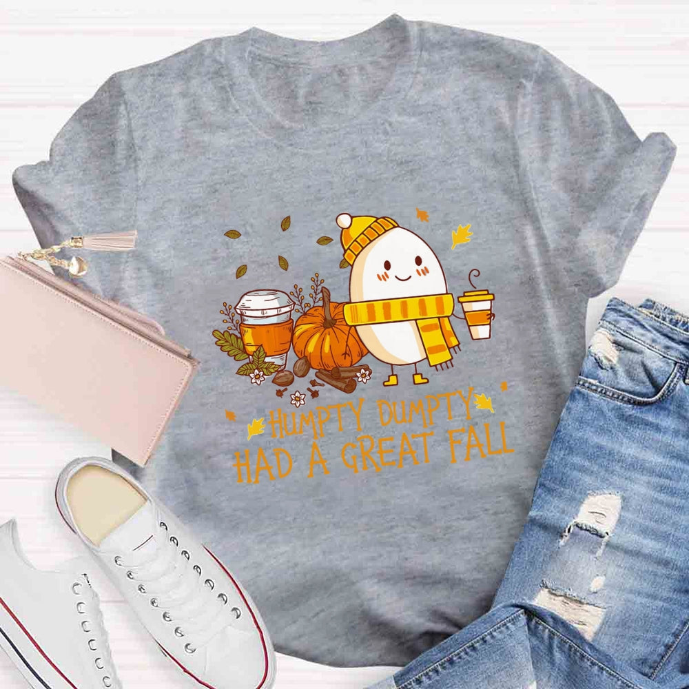 Humpty Happy Autumn Happy Fall Teacher T-Shirt