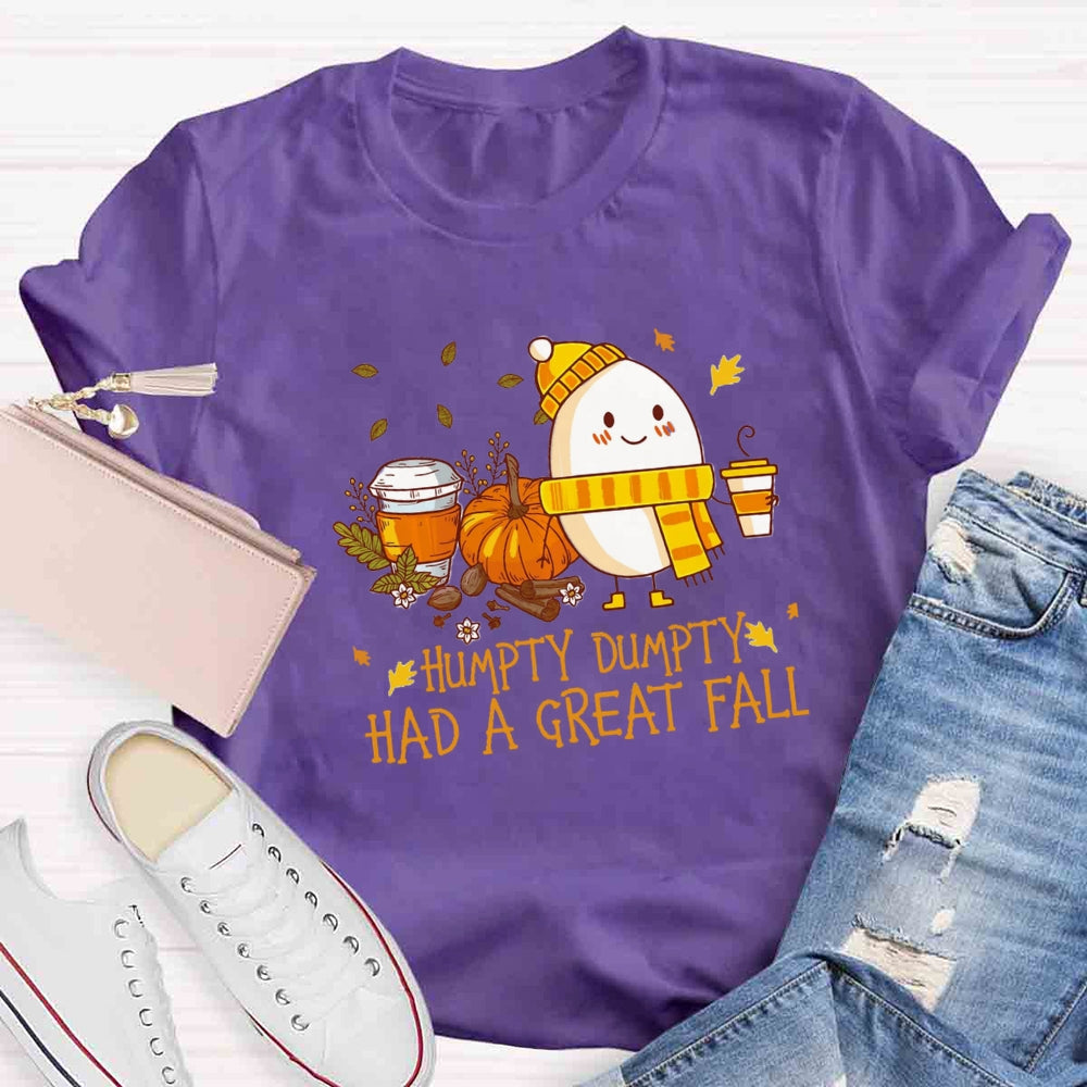 Humpty Happy Autumn Happy Fall Teacher T-Shirt