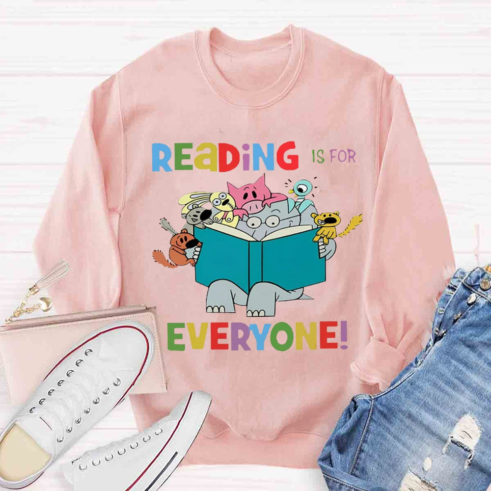 Reading Is For Everyone The Elephant And Friends Sweatshirt