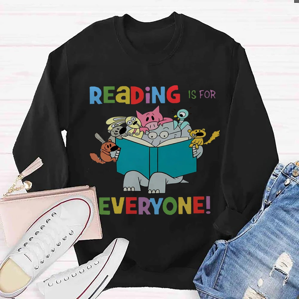 Reading Is For Everyone The Elephant And Friends Sweatshirt