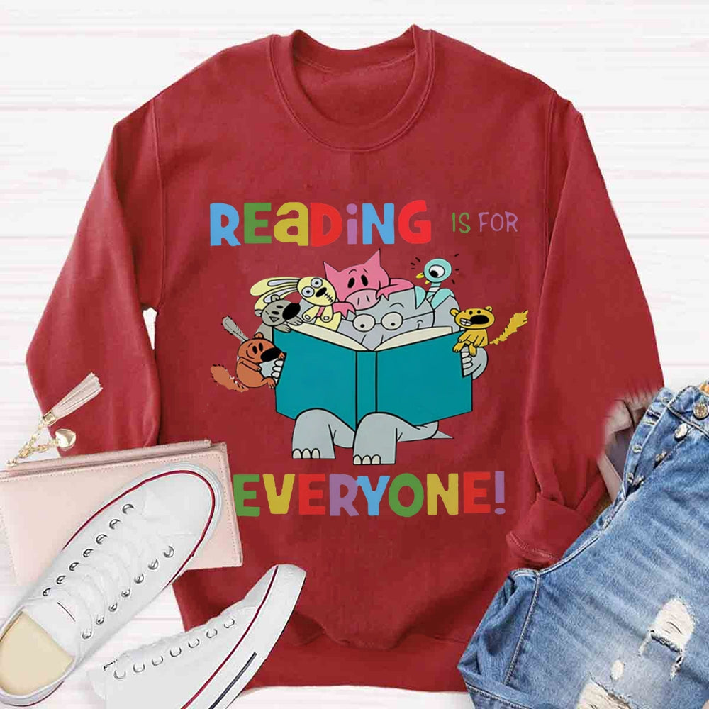 Reading Is For Everyone The Elephant And Friends Sweatshirt