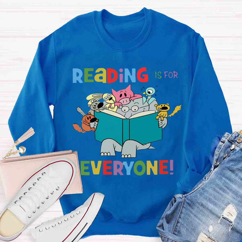 Reading Is For Everyone The Elephant And Friends Sweatshirt