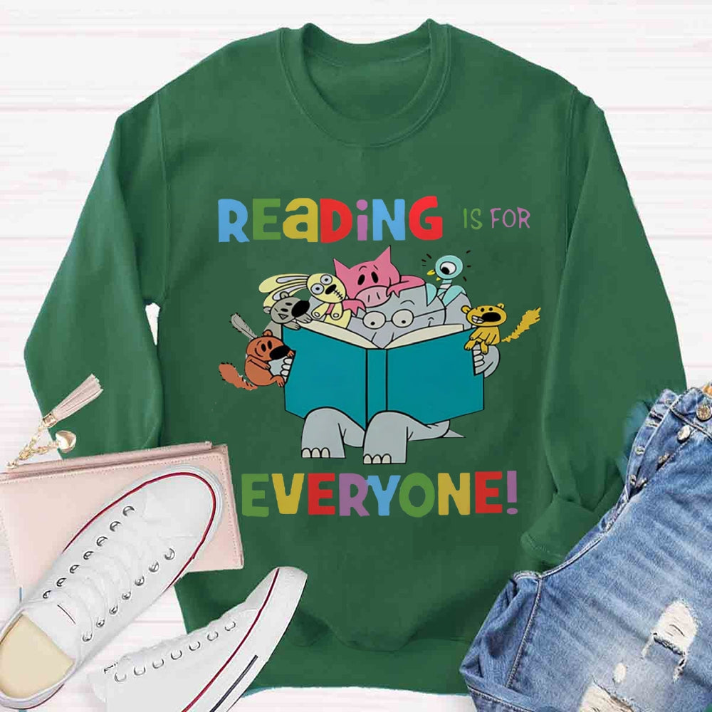 Reading Is For Everyone The Elephant And Friends Sweatshirt