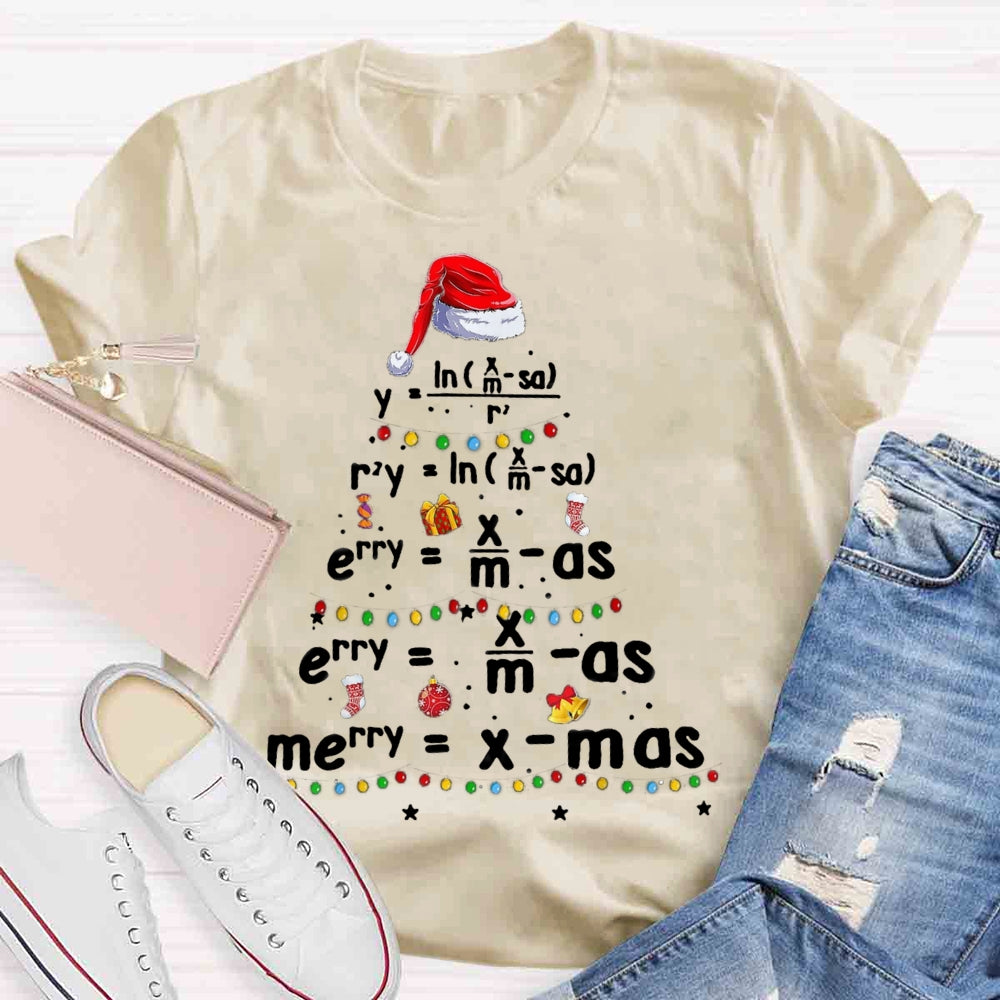 Geometry Math Science Teacher Christmas T-shirt